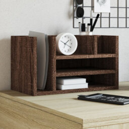 Walplus Desk Organiser Brown Oak 44.5X24X25 Cm Engineered Wood - thumbnail 1