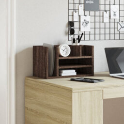 Walplus Desk Organiser Brown Oak 44.5X24X25 Cm Engineered Wood - thumbnail 3