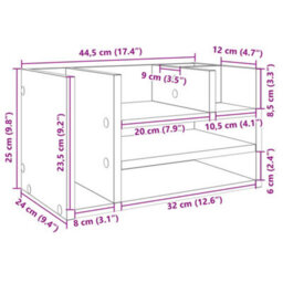 Walplus Desk Organiser Brown Oak 44.5X24X25 Cm Engineered Wood - thumbnail 9