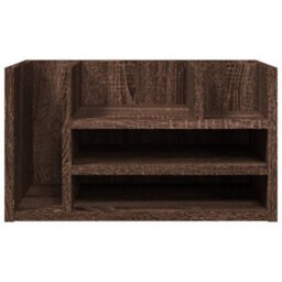 Walplus Desk Organiser Brown Oak 44.5X24X25 Cm Engineered Wood - thumbnail 4