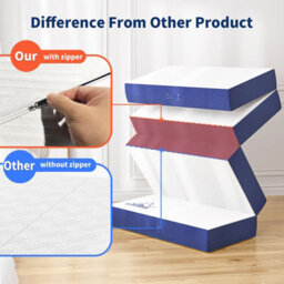 Onemill 6 Inch Foldable Memory Foam Mattress,4 Fold Portable Bed With Washable Cover - thumbnail 5