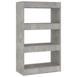 Berkfield Book Cabinet/room Divider Concrete Grey 60X30X103 Cm Engineered Wood - thumbnail 2