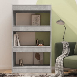 Berkfield Book Cabinet/room Divider Concrete Grey 60X30X103 Cm Engineered Wood - thumbnail 3