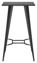 Lamboro Tolix Bar Table With Grey Wooden Top & Metal Frame - 104Cm Height - thumbnail 3
