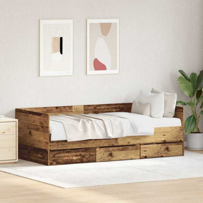 Berkfield Daybed Old Wood Engineered Wood 90 X 190 Cm Sturdy Daybed - image 1