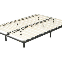 Wyld And Coco Everrest Freestanding Bed Base Eu Double - Steel Frame With Solid Wooden Slats, Black Matte Finish - thumbnail 2