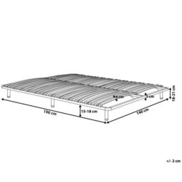Wyld And Coco Everrest Freestanding Bed Base Eu Double - Steel Frame With Solid Wooden Slats, Black Matte Finish - thumbnail 4
