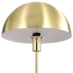 GoodHome Songor Modern Round Brushed Satin Brushed Brass Effect Eco Halogen Table Lamp - thumbnail 4