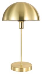 GoodHome Songor Modern Round Brushed Satin Brushed Brass Effect Eco Halogen Table Lamp - thumbnail 6