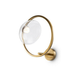 Luminosa Lighting Luminosa Maytoni Lunare Ii Modern Integrated Led Wall Lamp Brass 3000K - thumbnail 3