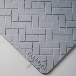 Wudumat Limited Edition - Urban Brick - Pastel Grey - Diatomite Stone Mat - Diatomaceous Earth Bath Mat - 60X39Cm - thumbnail 2