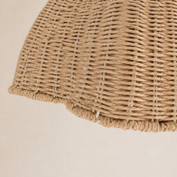 CGC Lighting Cgc Valeria 50Cm Large Paper Rattan Scallop Dome Lampshade - thumbnail 6