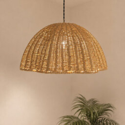 CGC Lighting Cgc Valeria 50Cm Large Paper Rattan Scallop Dome Lampshade - thumbnail 5