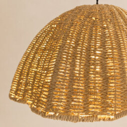 CGC Lighting Cgc Valeria 50Cm Large Paper Rattan Scallop Dome Lampshade - thumbnail 4
