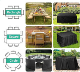 (240 140 110Cm) Garden Furniture Cover, Waterproof Table And Chair Protective Cover For - thumbnail 4