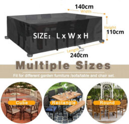 (240 140 110Cm) Garden Furniture Cover, Waterproof Table And Chair Protective Cover For - thumbnail 2