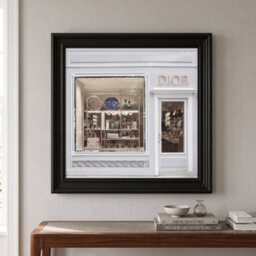 Home Luxe Interiors Dior Maison Boutique Black Step Frame 70X70Cm Luxury Wall Art Decor - thumbnail 4