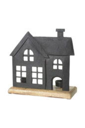 Black Haunted House Tea-Light Holder - thumbnail 1