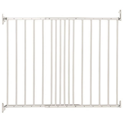 Safetots Top Of The Stairs Screw Fitted Stair Gate, White Metal, 62.5Cm - 106.8Cm, Metal Baby Gate, Safety Barrier - image 1