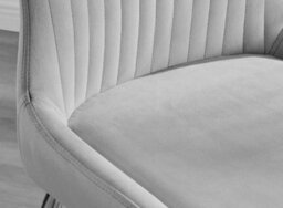 Furniturebox Uk Leonardo 4 Table And 4 Light Grey Nora Silver Leg Chairs - thumbnail 9