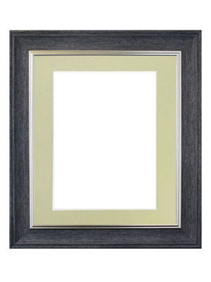 Frames By Post Scandi Charcoal Grey Frame With Light Grey Mount For Image Size 12 X 10 Inch - image 1