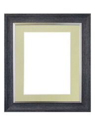 Frames By Post Scandi Charcoal Grey Frame With Light Grey Mount For Image Size 12 X 10 Inch
