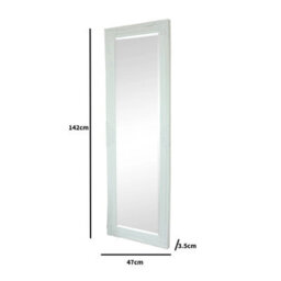 Melody Maison Tall / Long White Ornate Wall / Leaner Mirror 47Cm X 142Cm - thumbnail 7
