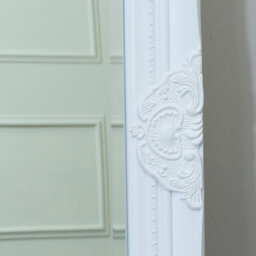 Melody Maison Tall / Long White Ornate Wall / Leaner Mirror 47Cm X 142Cm - thumbnail 4