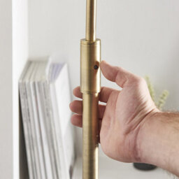 Luminosa Lighting Luminosa Otto Complete Floor Lamp Matt Antique Brass Plate, Opal Glass - thumbnail 4