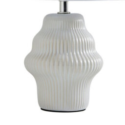 Pagazzi Lighting Pagazzi Alanna Ivory Ribbed Ceramic Table Lamp - thumbnail 4