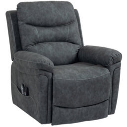 Grey Riser And Recliner Chair With Massage, Heat, Usb, Power Lift Chair - thumbnail 1