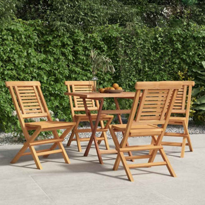 Vidaxl Folding Garden Chairs 4 Pcs 47X63X90 Cm Solid Wood Teak - image 1