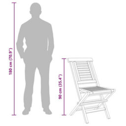Vidaxl Folding Garden Chairs 4 Pcs 47X63X90 Cm Solid Wood Teak - thumbnail 6