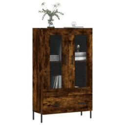Berkfield Modern Highboard Smoked Oak 69.5X31X115 Cm Engineered Wood - thumbnail 3