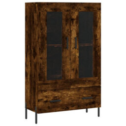 Berkfield Modern Highboard Smoked Oak 69.5X31X115 Cm Engineered Wood - thumbnail 1