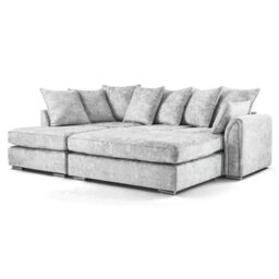 Chiswick Right Hand Corner Sofa + Free Footstool Silver (Scatter Back) - thumbnail 1