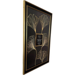 Deenz Rectangle Shaftesbury A4 Wall Mount Photo Frame Black Gold Accent Edge Border Glass Home Office Deco Hangingstanding 29X21Cm - thumbnail 3