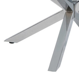 Wyld Haus Perth Round Coffee Table Clear Tempered Glass Top With Chrome Cross Base 820 mm - thumbnail 8