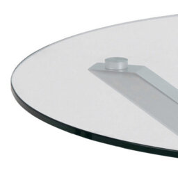Wyld Haus Perth Round Coffee Table Clear Tempered Glass Top With Chrome Cross Base 820 mm - thumbnail 6