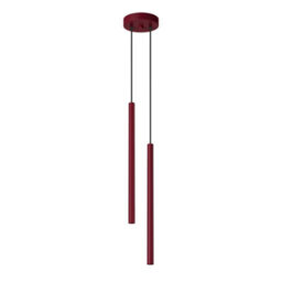 Sollux Lighting Pastelo Steel Burgundy 2 Lights Modern Pendant Lamps