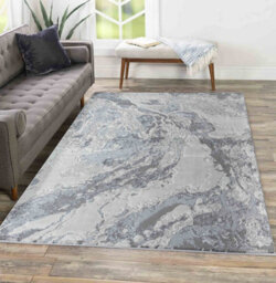 Picasso Modern Waterflow Abstract Area Rugs Silver 160X230 Cm - thumbnail 1