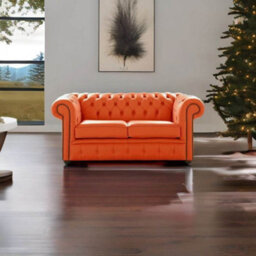 Chesterfield 2 Seater Shelly Flamenco Leather Sofa Settee Bespoke In Classic Style - thumbnail 3