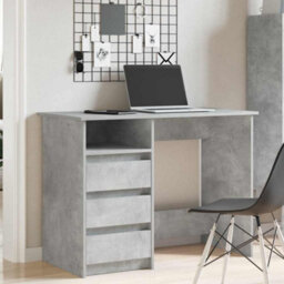 Berkfield Durable Desk Concrete Grey 102X50X75 Cm Engineered Wood - thumbnail 3