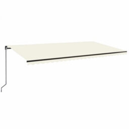 Berkfield Manual Retractable Awning 600X350 Cm Cream - thumbnail 2
