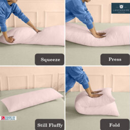 Bolster Pillowcase - Cotton Blend Cover, Fits Duck Feather Bolster Pillows (Single, 3Ft, Light Blue) - thumbnail 6