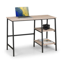 Oakham Signature Camden Desk In Black And Sonoma Oak - thumbnail 2