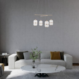 Luminosa Lighting Luminosa Alani Multi Arm Pendant Ceiling Light Gold 3000K Warm White 4Xled - thumbnail 4