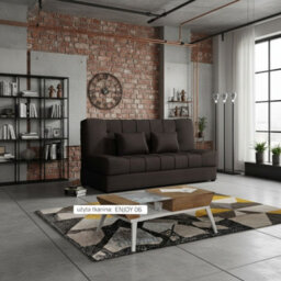 Sonia Sofa Bed With Storage Springs And Foam Stylish Living Room Or Guest Room Sofa With Cushions Dark Brown - thumbnail 2