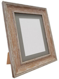 Frames By Post Scandi Distressed Wood Frame With Dark Grey Mount For Image Size 9 X 6 - thumbnail 4