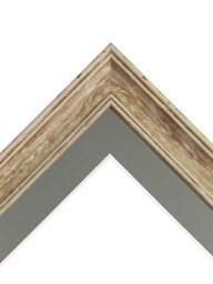 Frames By Post Scandi Distressed Wood Frame With Dark Grey Mount For Image Size 9 X 6 - thumbnail 5